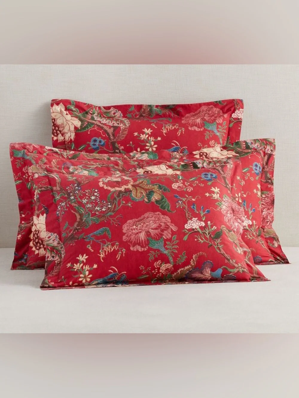 pottery barn dahlia floral percale standard sham pillow case